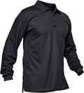 MAGCOMSEN Men's Long Sleeve Polo Shirt - Quick Dry Performance
