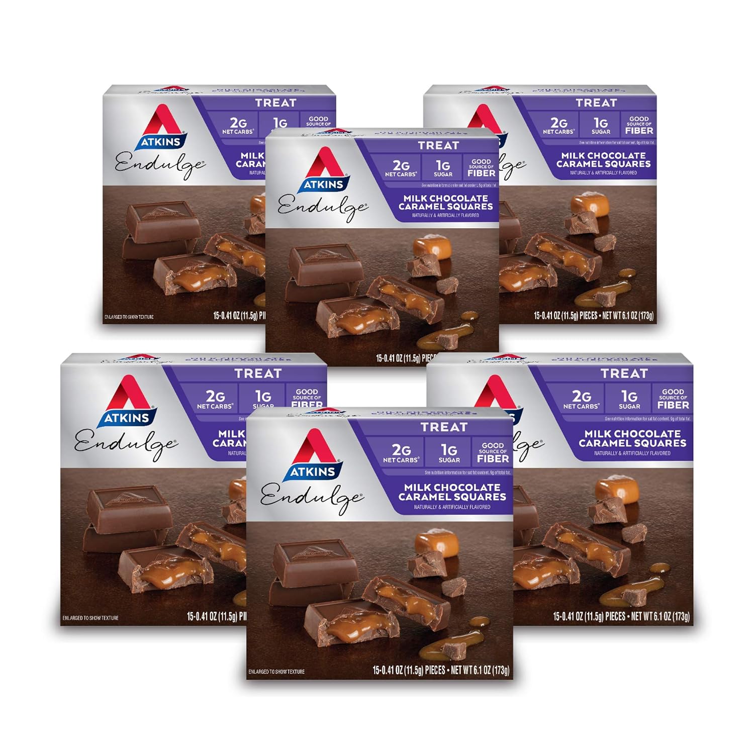 Atkins Endulge Milk Chocolate Caramel Squares for Sweet Cravings