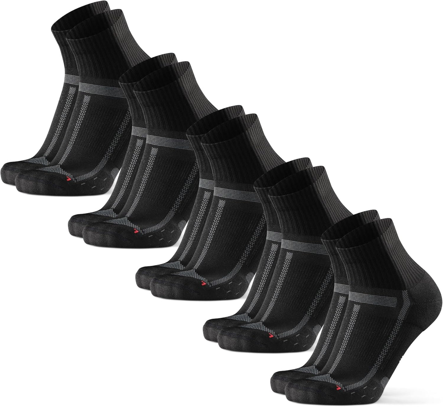 DANISH ENDURANCE Ultra-Comfort Quarter Running Socks for All