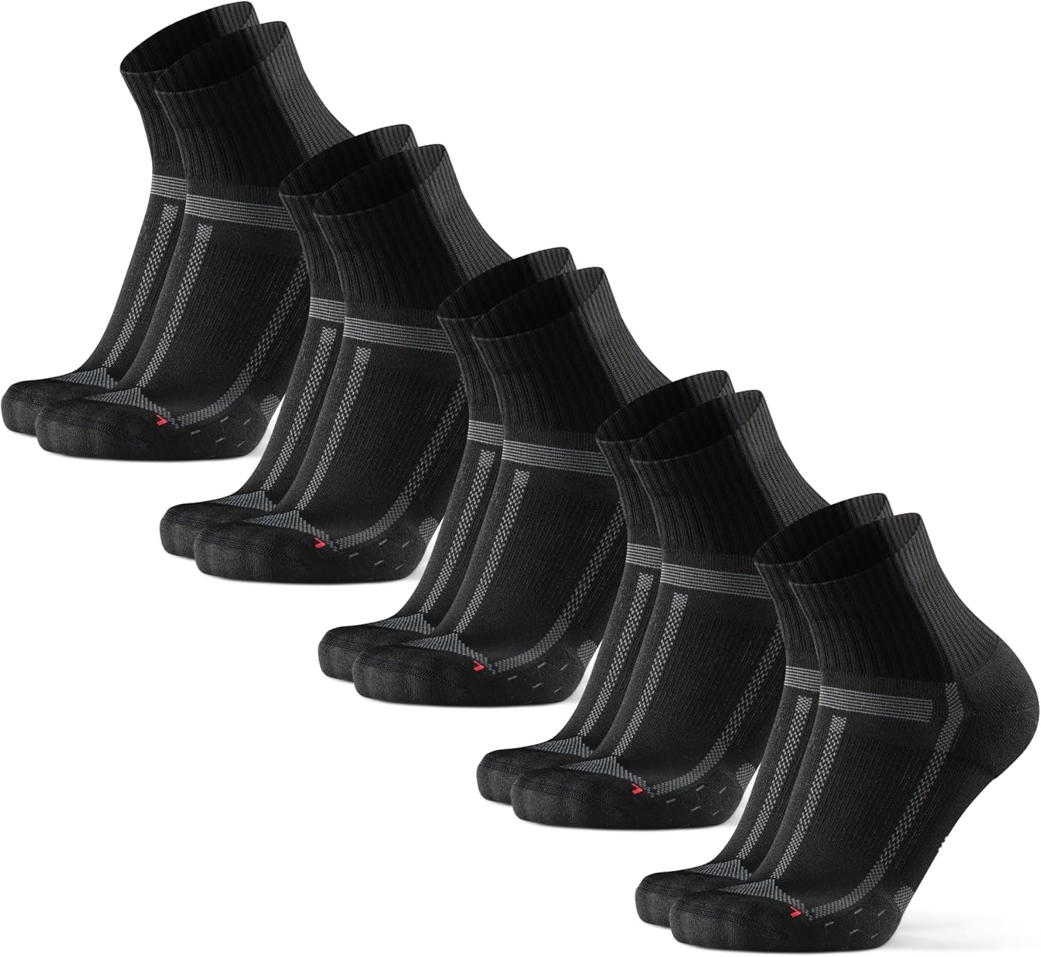 DANISH ENDURANCE Ultra-Comfort Quarter Running Socks for All