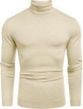 Men's Slim Fit Turtleneck Sweater for Men - Casual Knit Layering