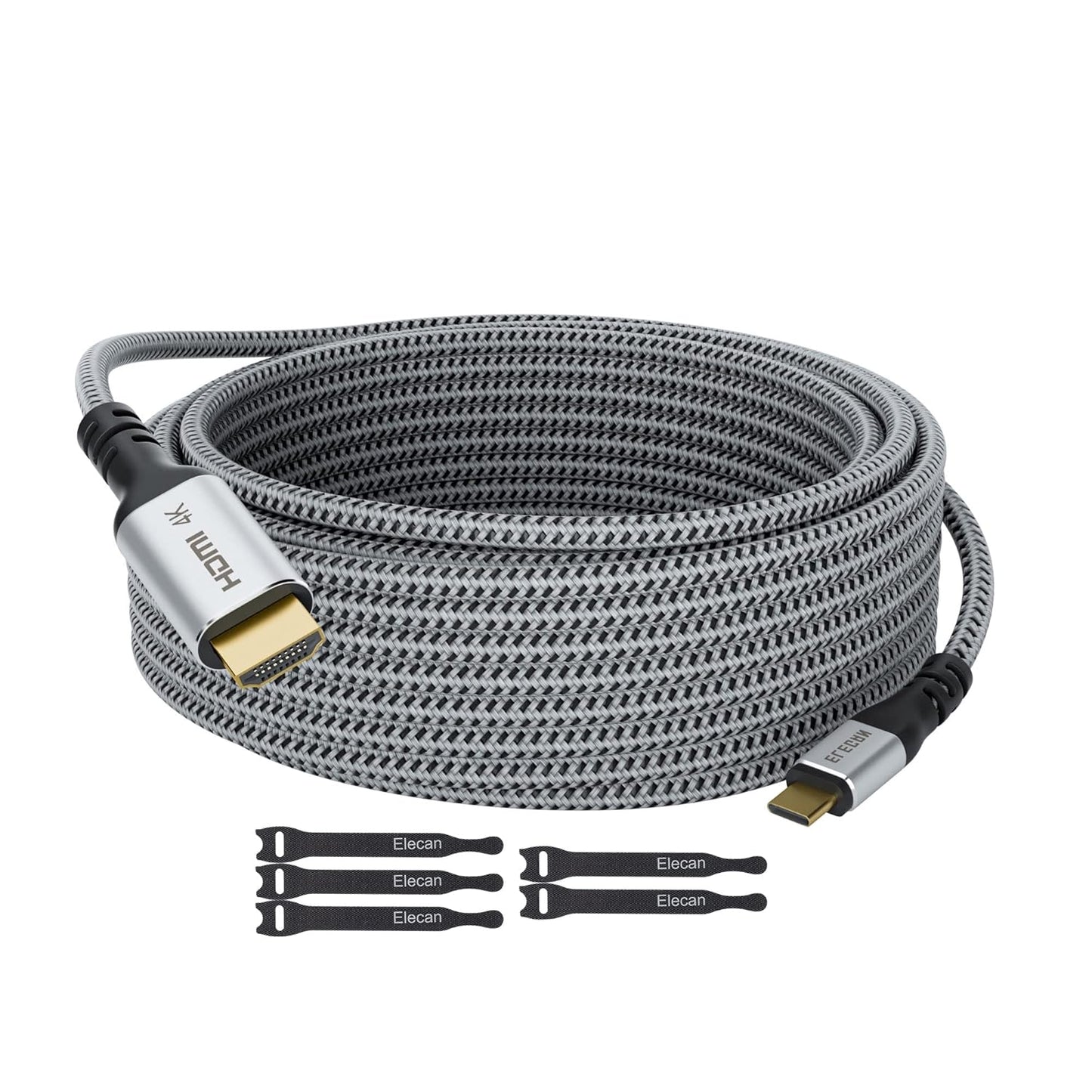 Elecan USB C to HDMI Cable 30 Ft for 4K Streaming and More