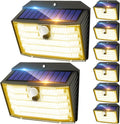 Solar Lights Outdoor 8 Pack 126 LED Motion Sensor - Ultra Bright