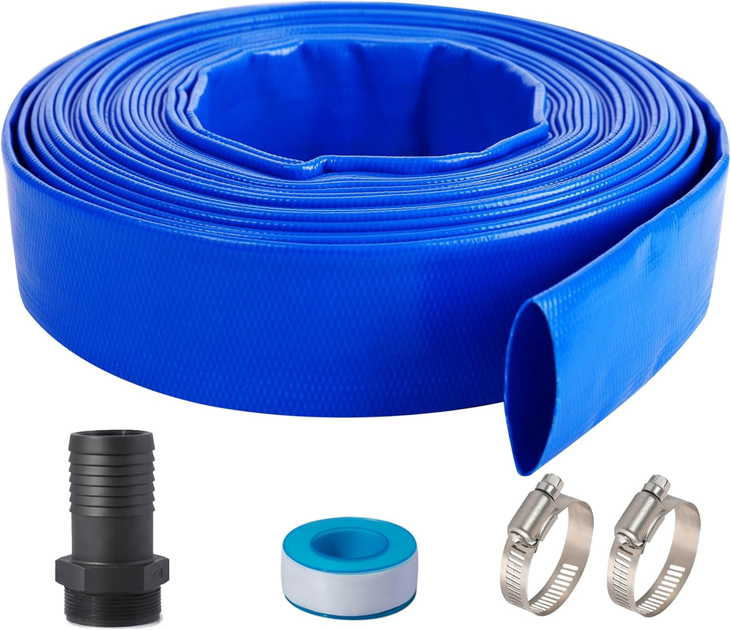 2in Pool Backwash Hose Kit with Male NPT Adapter for Draining