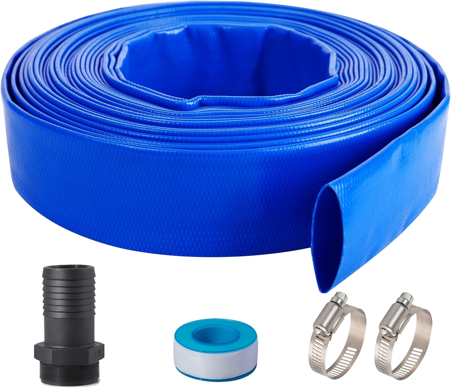2in Pool Backwash Hose Kit with Male NPT Adapter for Draining