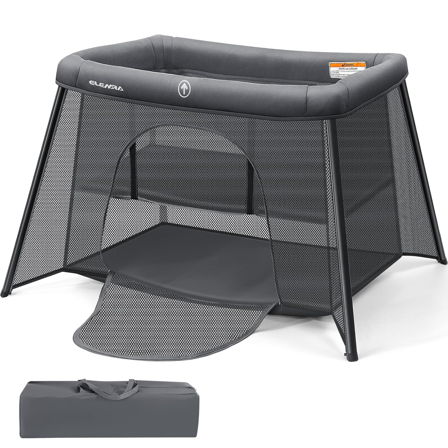 ELEMARA 2 in 1 Baby Travel Crib for Comfortable Sleep Anywhere