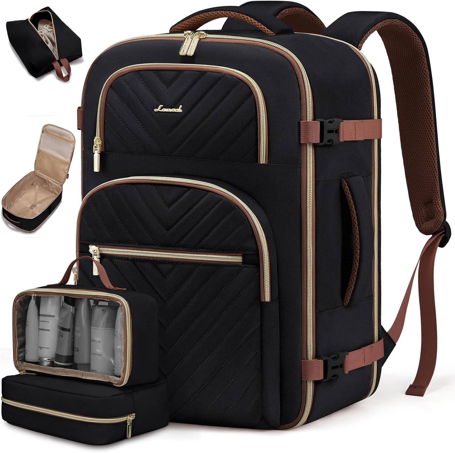 LOVEVOOK Travel Backpack 40L - Flight Approved Carry On Bag