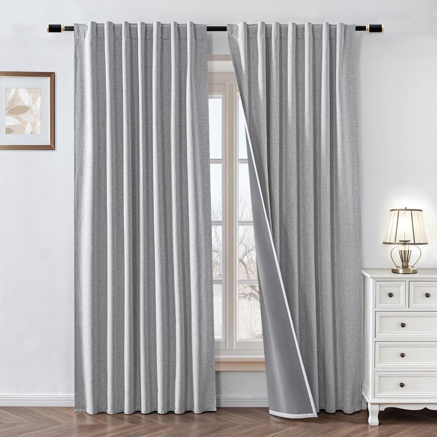 100% Blackout Curtains for Bedroom & Living Room by Zyvola