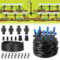 Quick Connect 210ft Drip Irrigation Kit - Adjustable Vortex Drippers