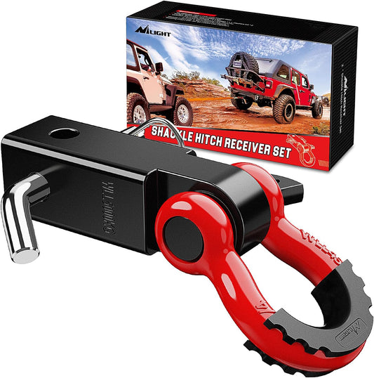Nilight Shackle Hitch Receiver for Heavy Duty Towing Kits