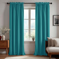 Blackout Curtains Turquoise 42W x 84L - Thermal, Noise Reducing