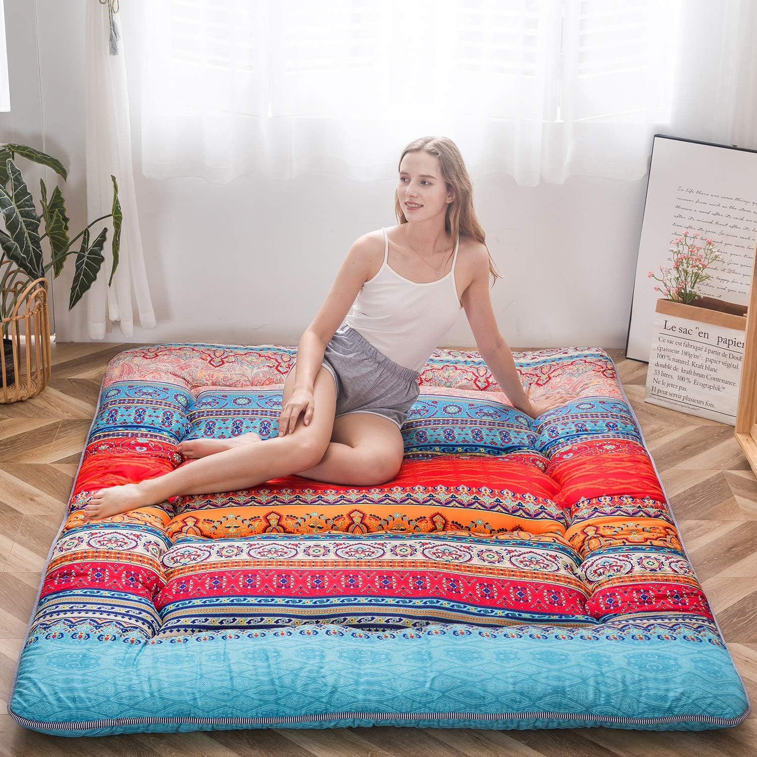 MAXYOYO Bohemian Retro Floor Mattress for Ultimate Comfort