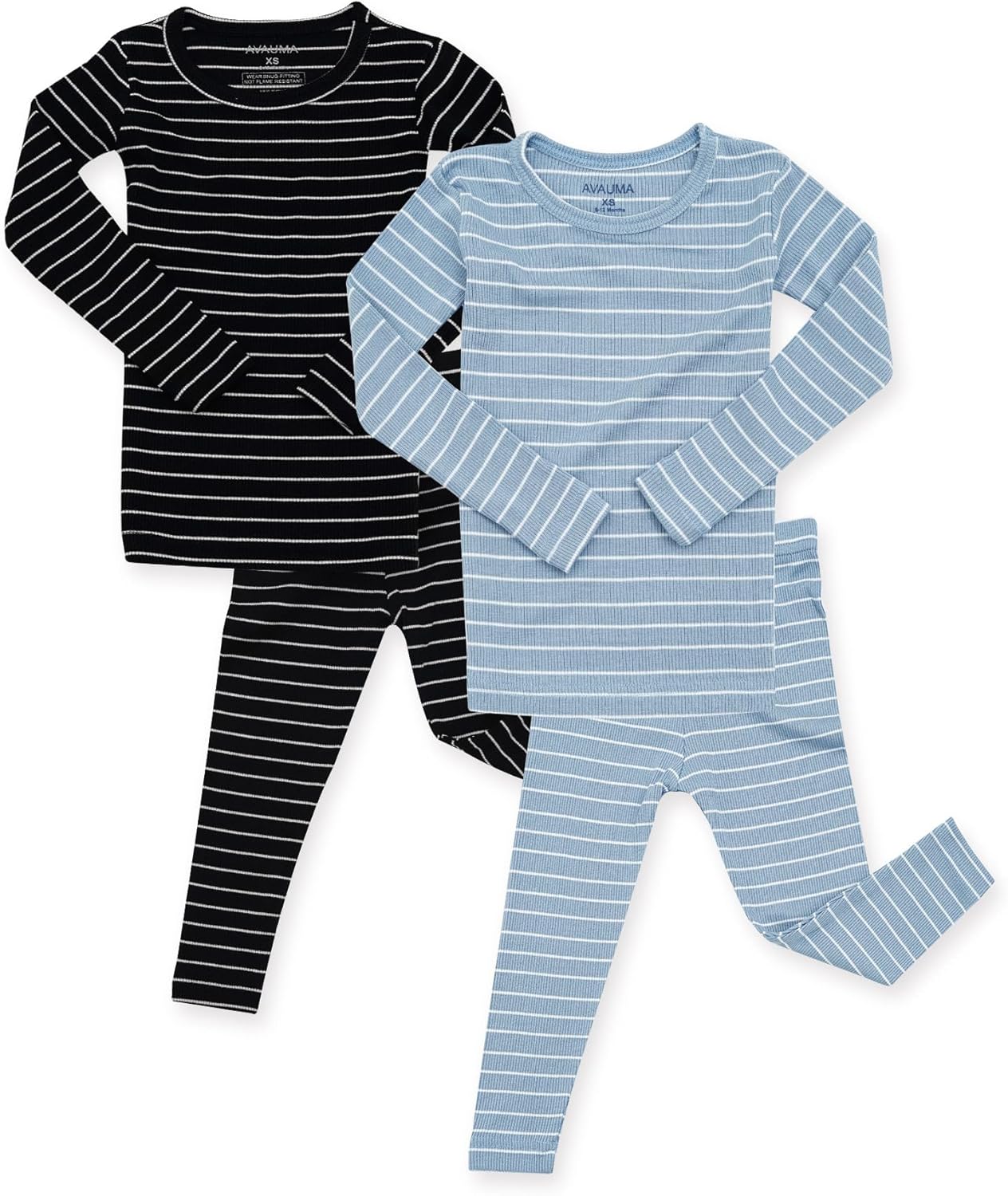AVAUMA Stripe Pattern Baby Pajama Set for Daily Comfort