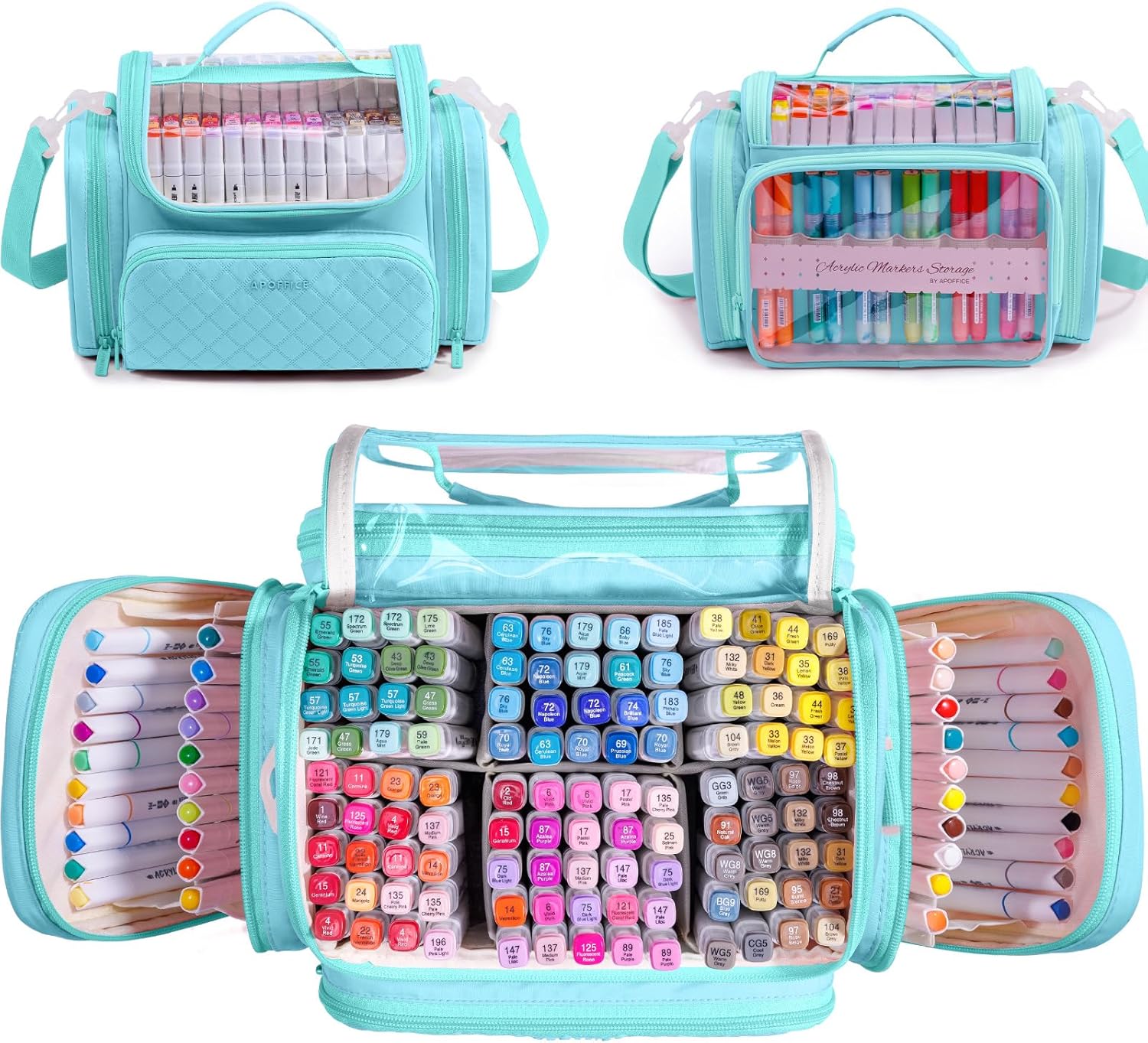 Large Marker Organizer Case Bag for 200-300 Markers Storage