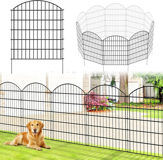 Metal Garden Fence 32 inch H x 28 inch W for Dog and Yard
