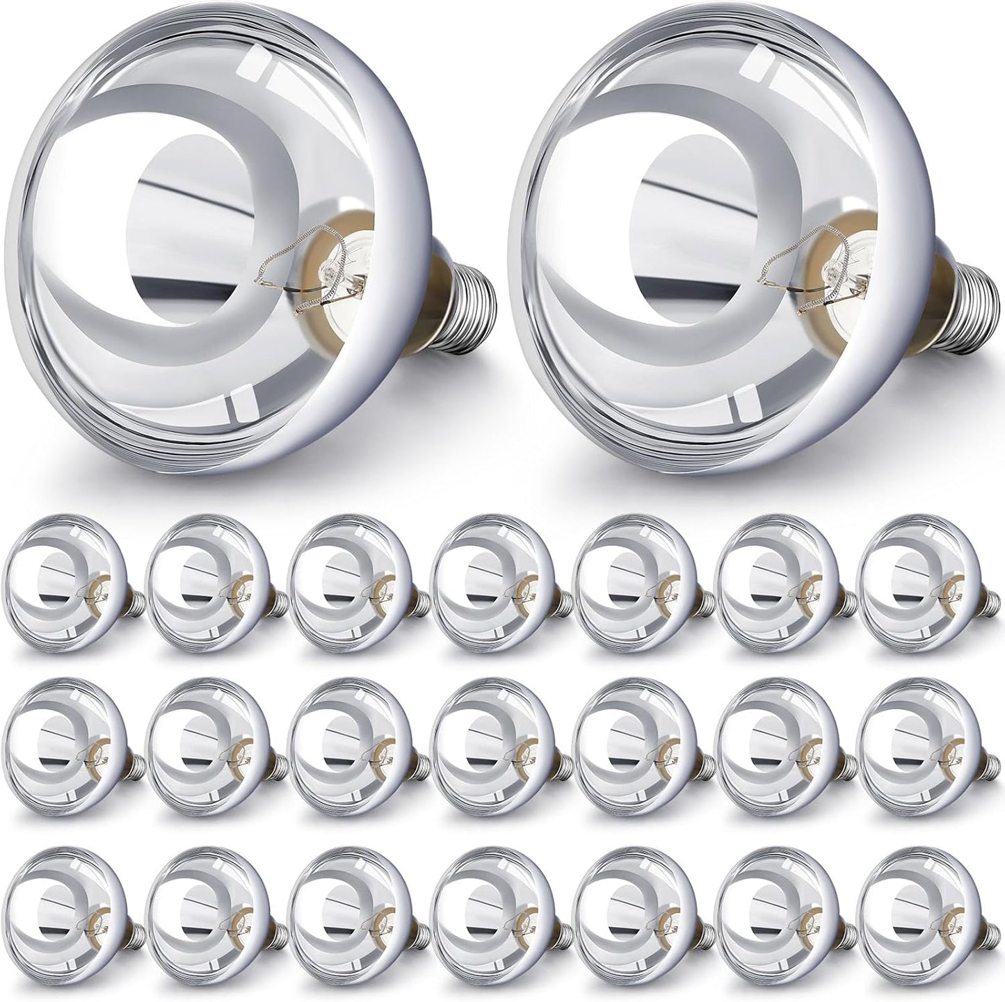 24 Pack 250 Watt Heat Lamp Bulbs for Reptiles and Pets
