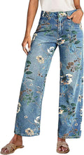 Flamingals High-Rise Vintage Floral Straight Leg Pants for Women