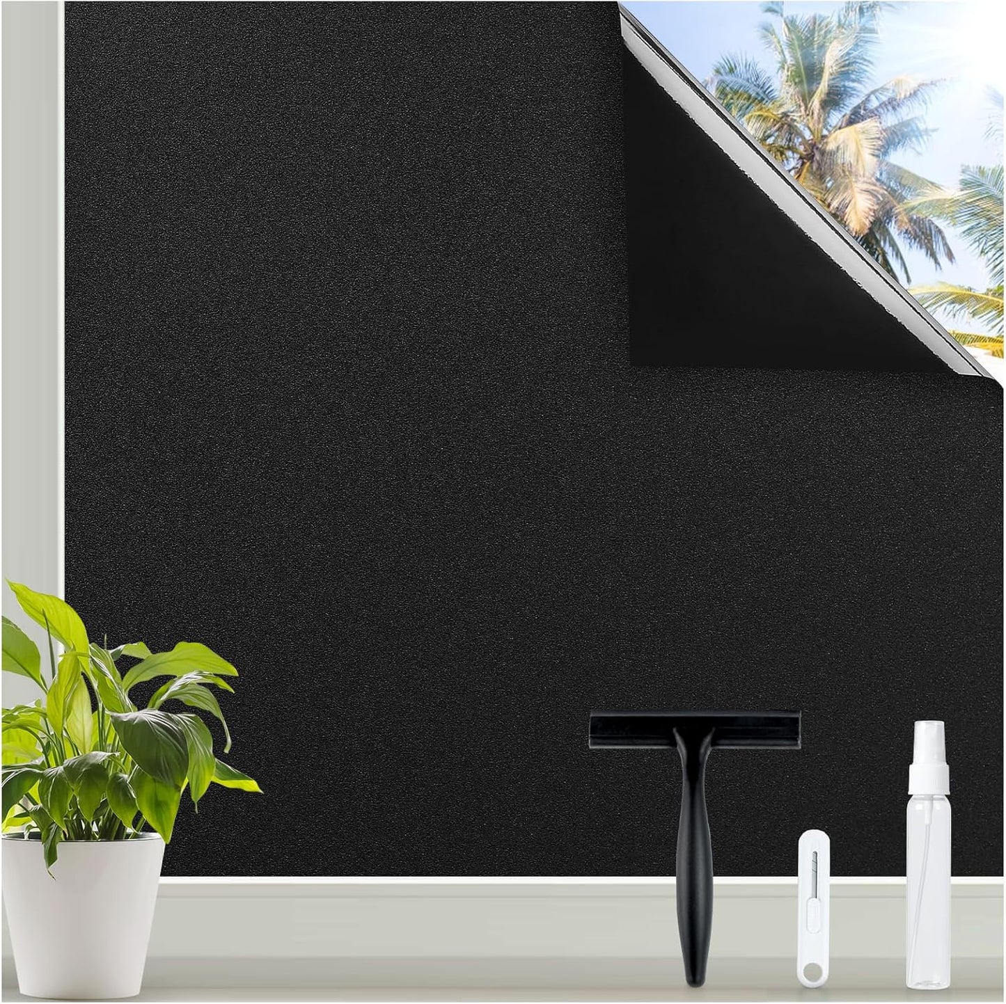 rabbitgoo Blackout Window Privacy Film for Home and Office Use
