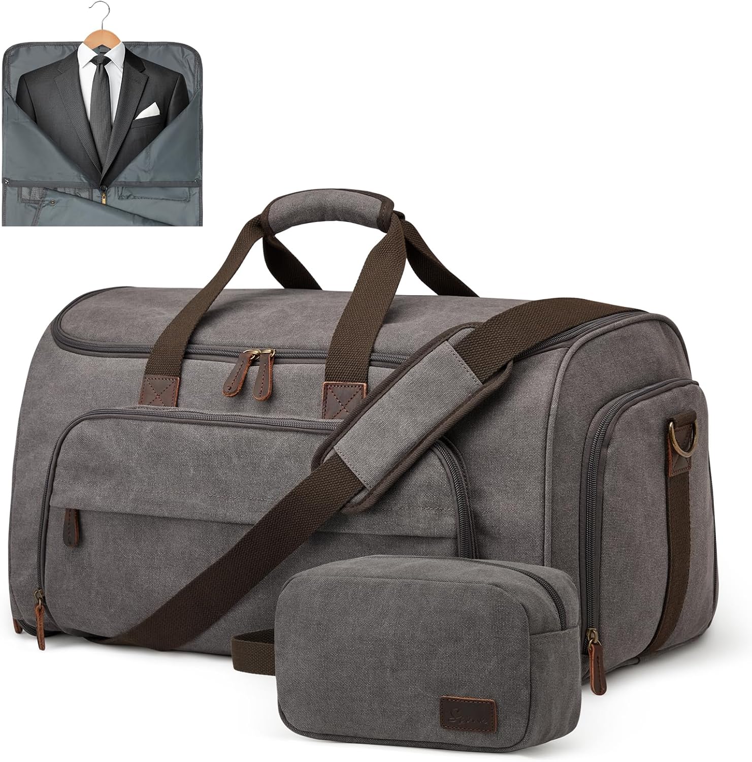 S-ZONE Carry On Garment Bag for Travel - Versatile 2 in 1 Design