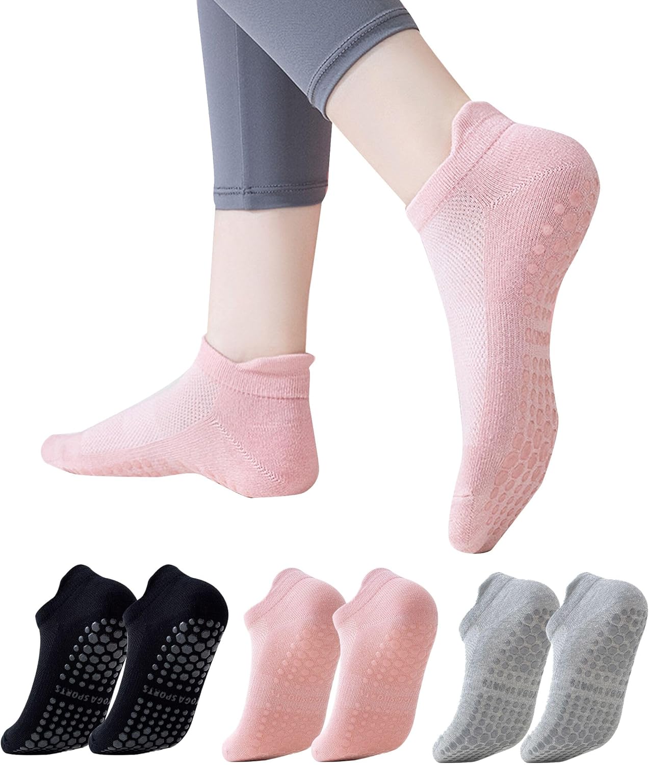 Non Slip Grip Socks - Perfect for Pilates & Yoga!