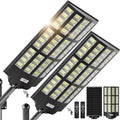 10000W Solar Street Lights Outdoor - Wide Angle 2-Pack