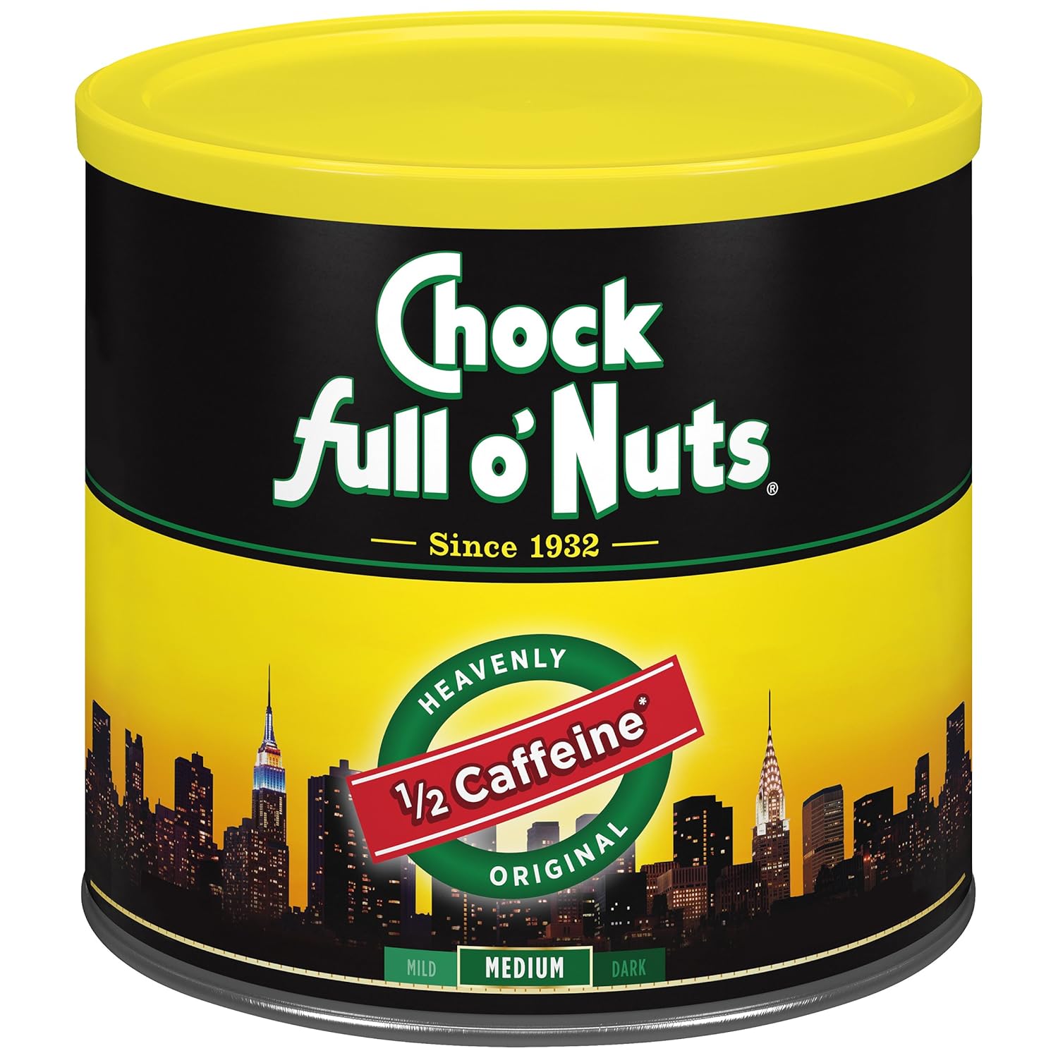 Chock Full o' Nuts Half Caffeine: Rich, Smooth Blend