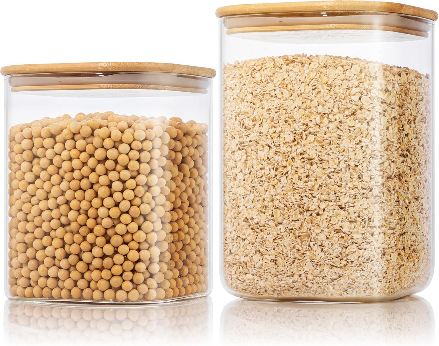Extra Large Square Glass Storage Containers with Airtight Lids