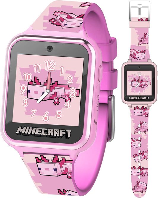 Pink Axolotl Kids Smartwatch | Games, Camera, Voice Recorder & More! | Fits 5.5-8.0 Wrists