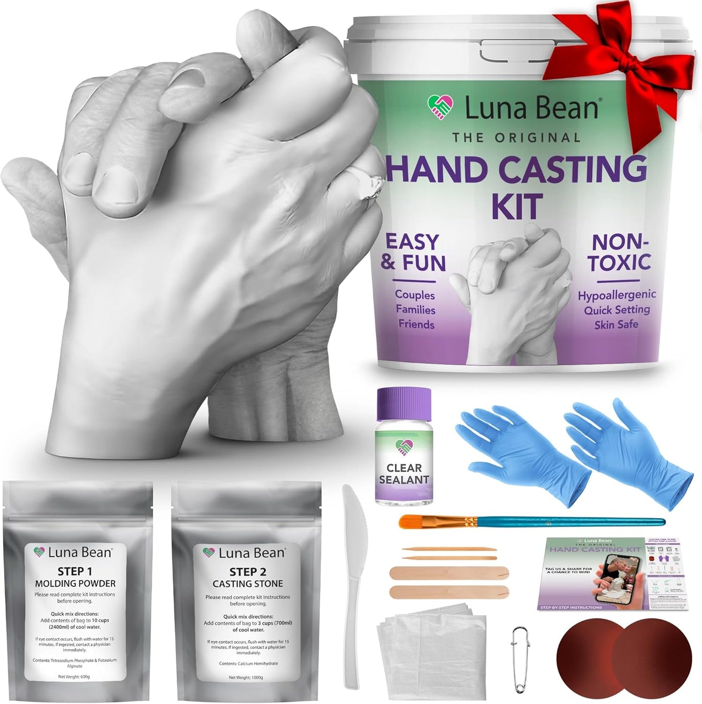 Luna Bean Hand Casting Kit for Couples - Perfect Gift Idea