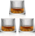 Set of 3 Vertical Stripe Whiskey Glasses - Noevany