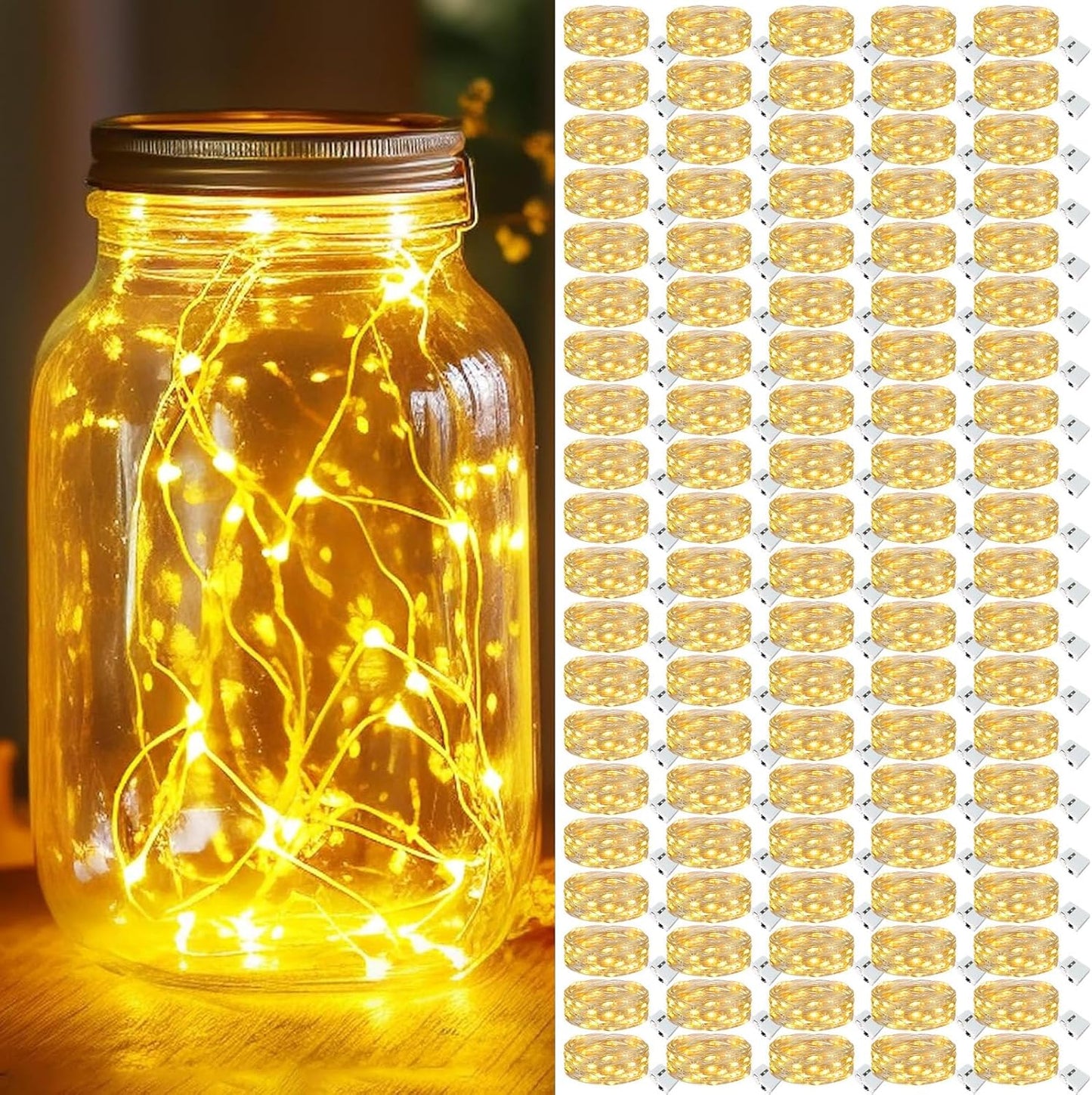 kolpop 100 Pack LED Fairy Lights for Magical Party Decor