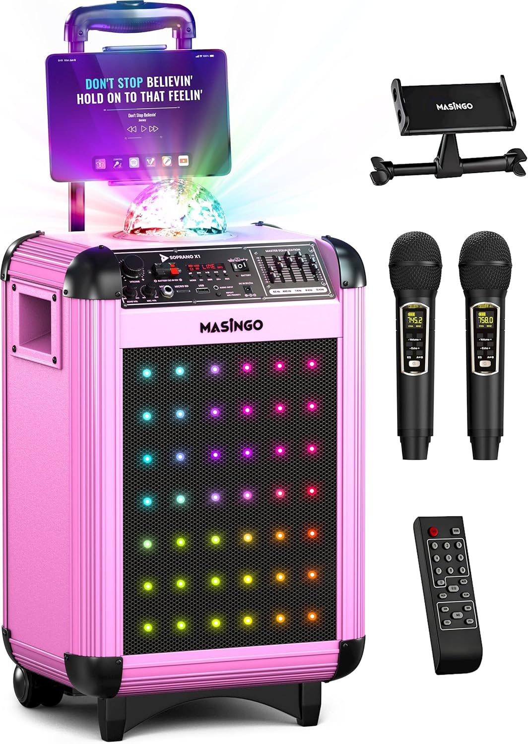 Karaoke Machine for Adults and Kids with Bluetooth Microphones