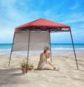 8x8ft Pop-Up Canopy Tent with Central Lock - Portable Shade Shelter