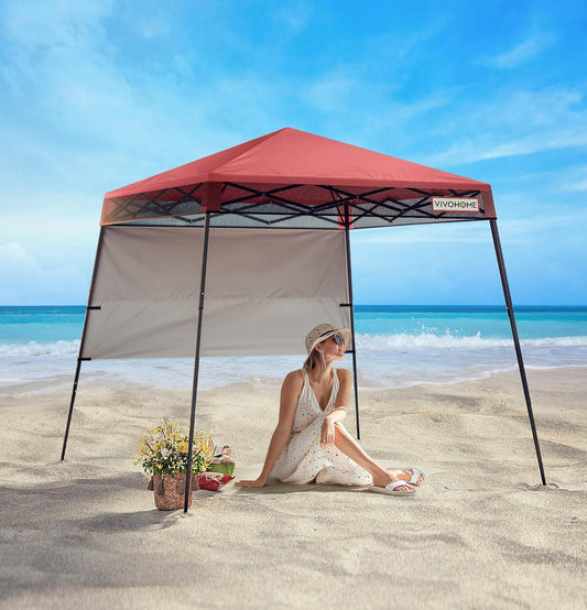 VIVOHOME 8x8ft Pop-Up Canopy - Central Lock Design for Ultimate Stability