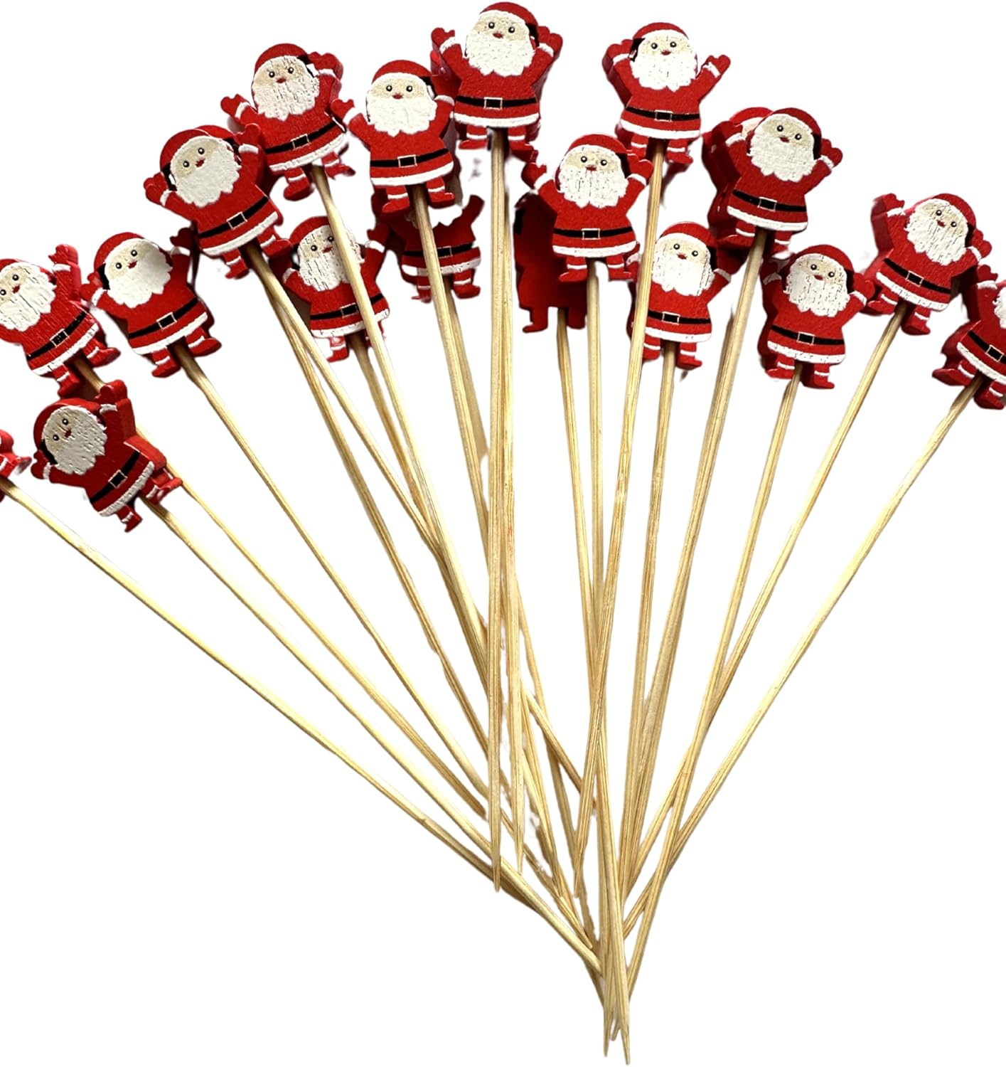 Santa Claus Cocktail Picks - Festive Holiday Party Decor