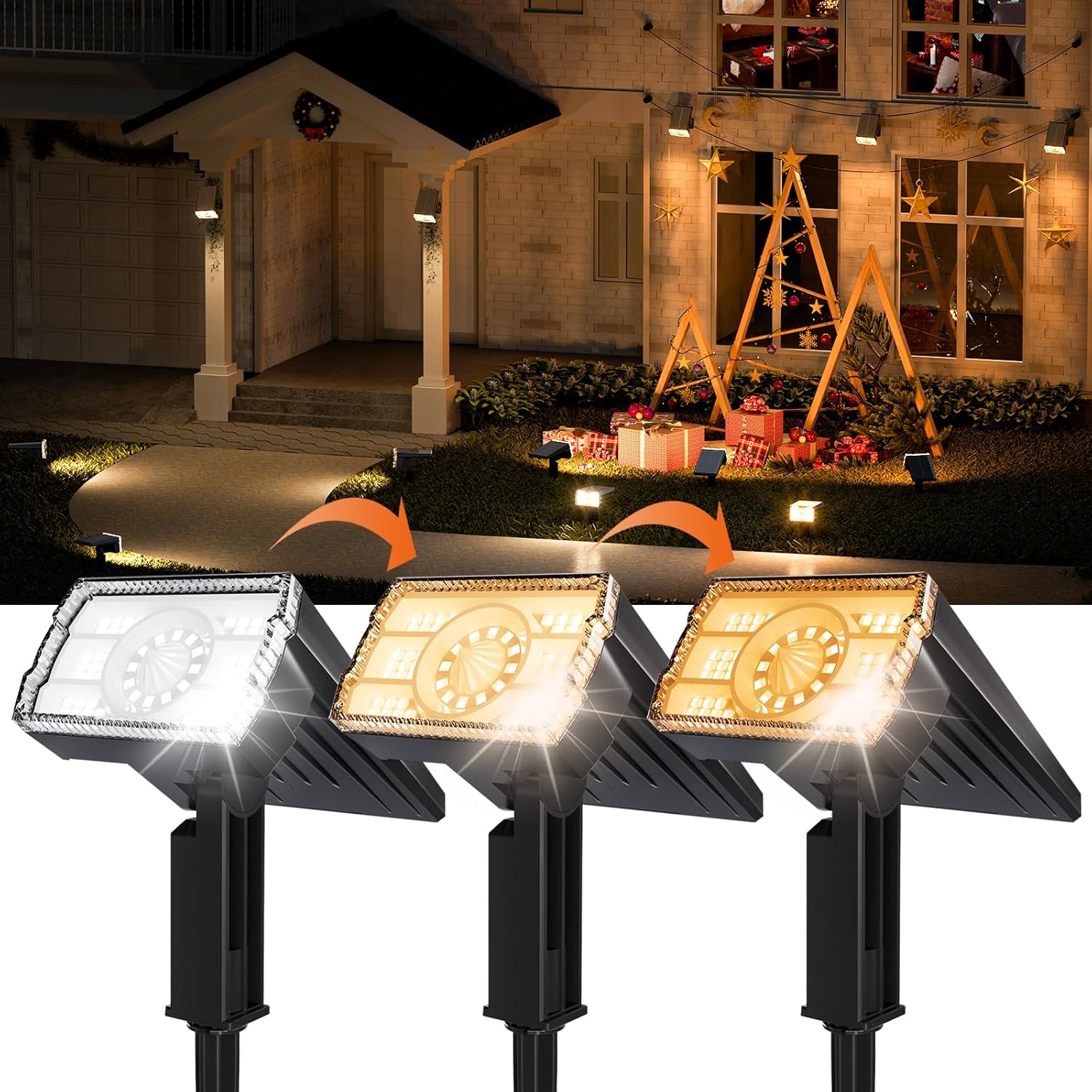 Solar Spotlights Outdoor Waterproof IP67 for Garden and Pathway