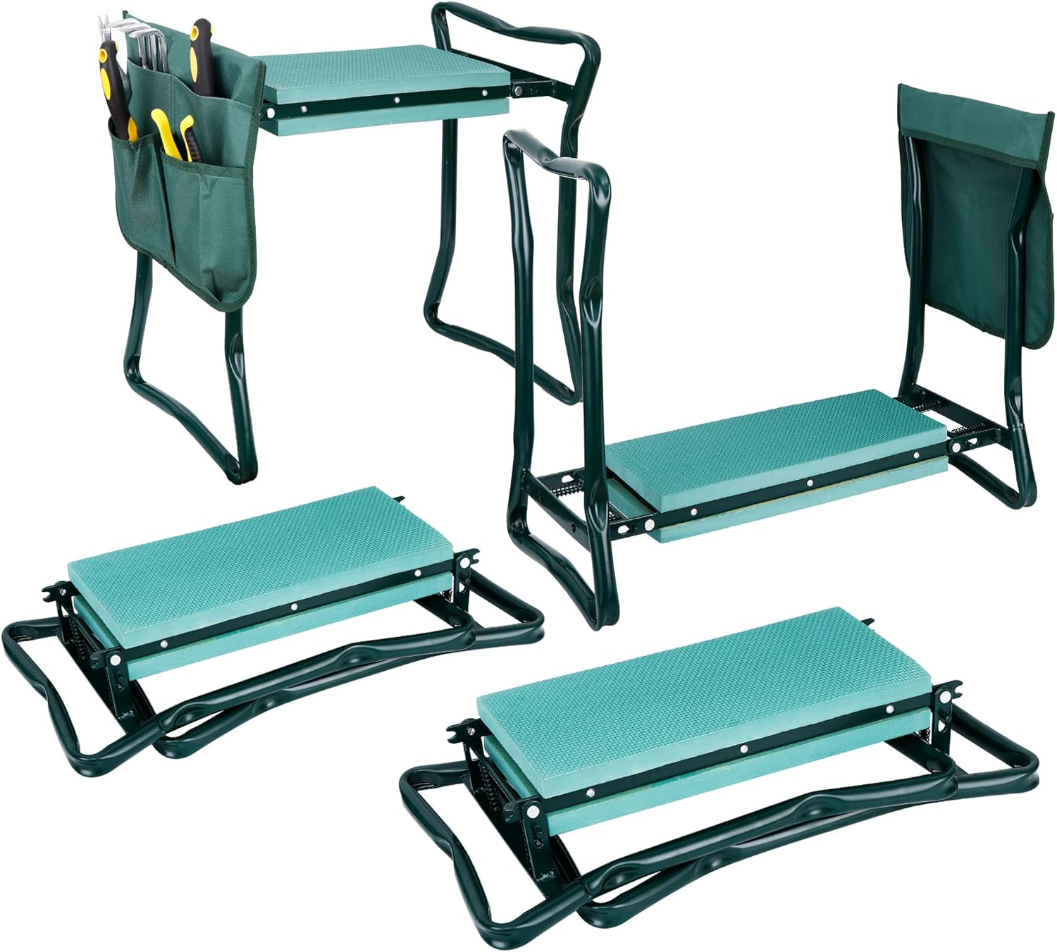 HomGarden Folding Garden Kneeler Seat Bench Stool for Comfort