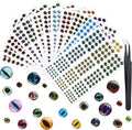 Skylety 2196 Pieces Fishing Lure Eyes Assortment - Realistic 3D Resin
