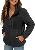 VVK Women's Faux Shearling Shaggy Full Zip Coat - Warm Casual Fit