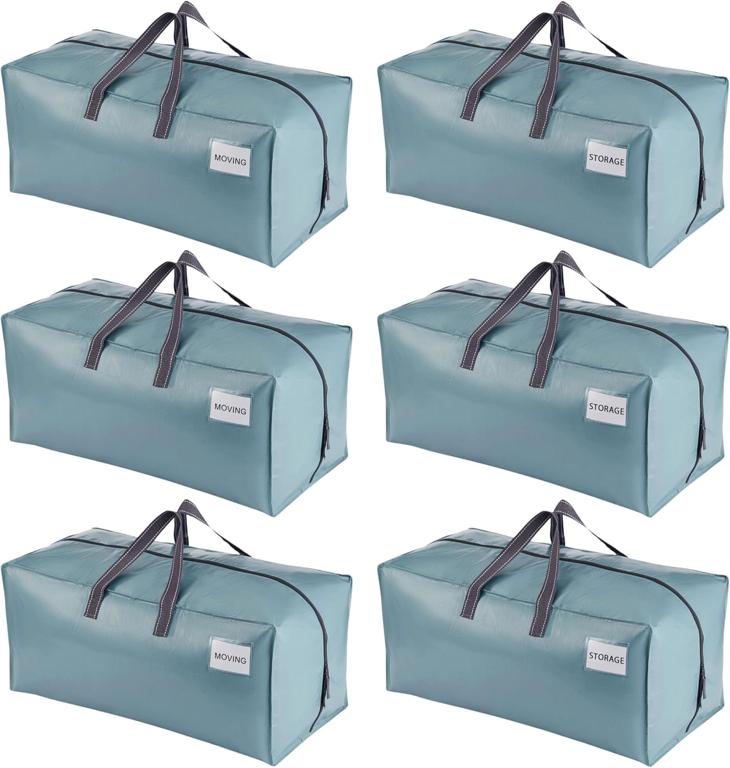 VENO 6 Pack Heavy Duty Moving Bags with Backpack Straps