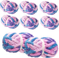 Chunky Yarn for Hand Knitting & Crocheting Mixed Color - Soft Bulky