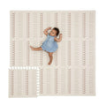 CHILDLIKE BEHAVIOR XXL Baby Play Mat 72x72 Puzzle - Soft Neutral