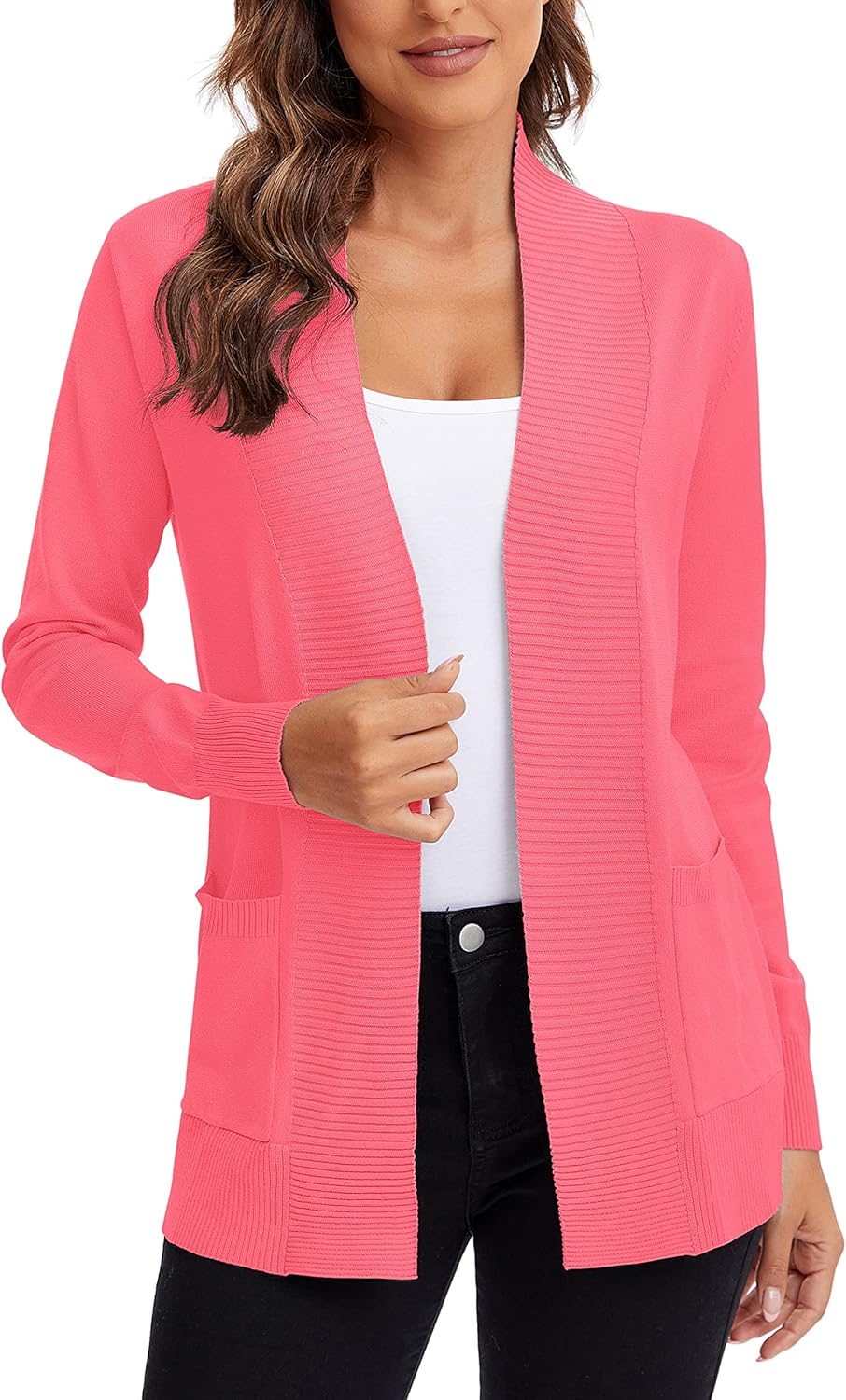 Urban CoCo Women's Lightweight Open Front Cardigan Sweater