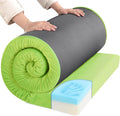 HOMBYS 72in x 24in 3in Memory Foam Camping Mattress - Portable Roll-Up