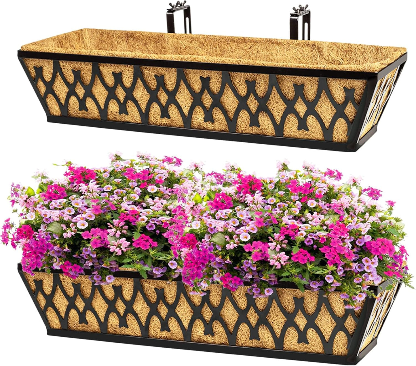 24 Inch Window Boxes Planters for Outdoor Garden Decor