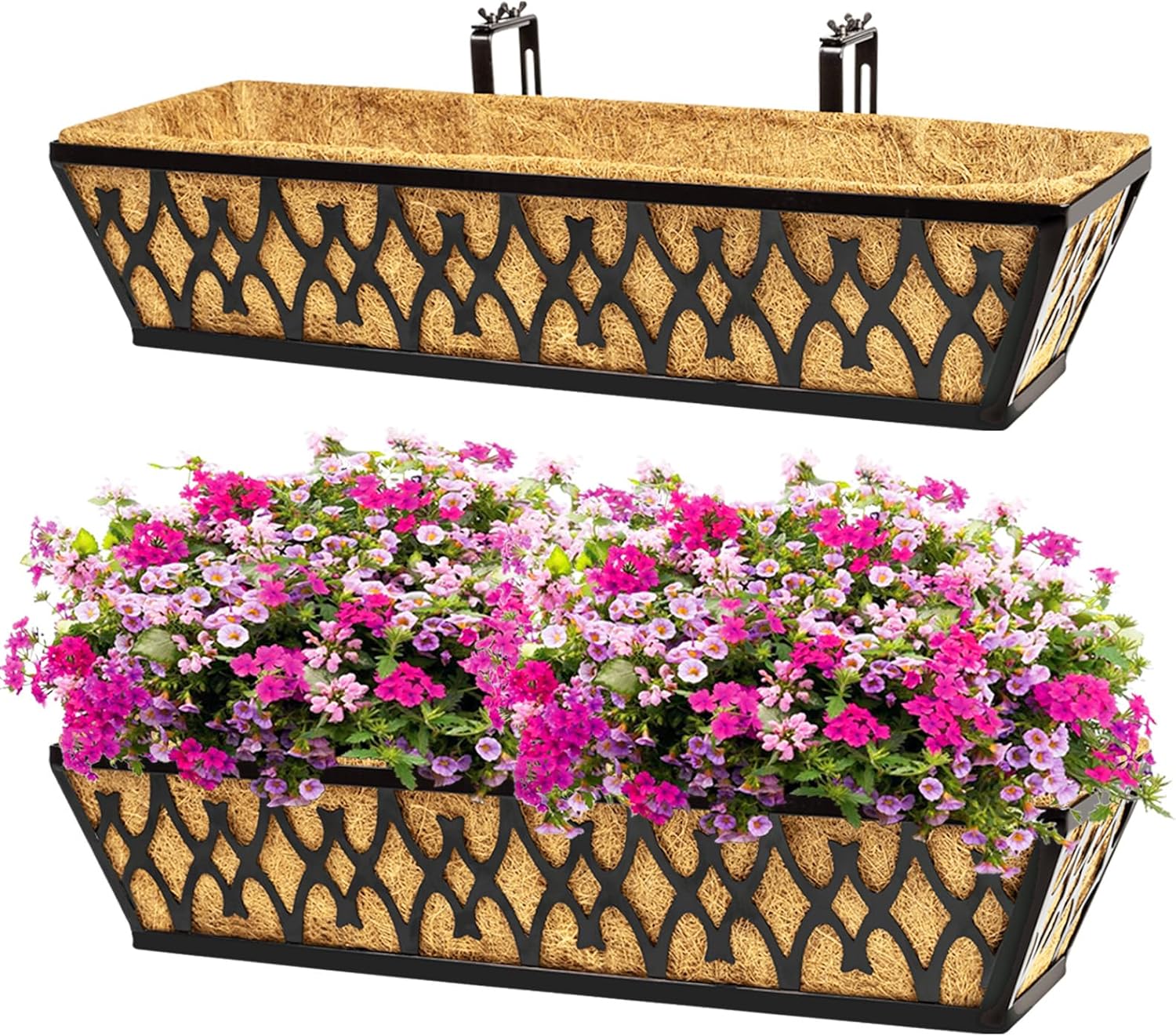 24 Inch Window Boxes Planters for Outdoor Garden Decor