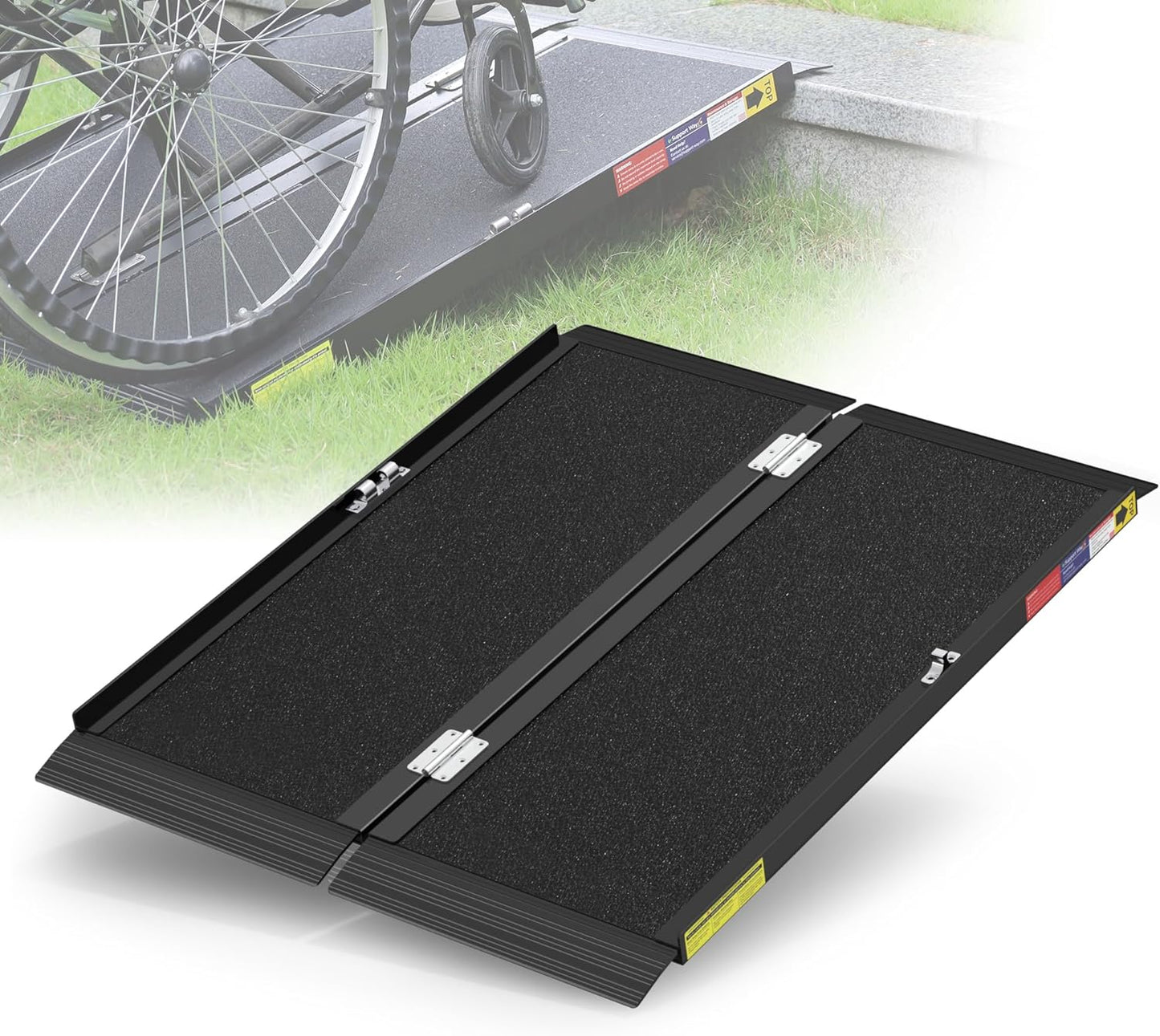 3FT Portable Wheelchair Ramp for Doorways and Home Steps