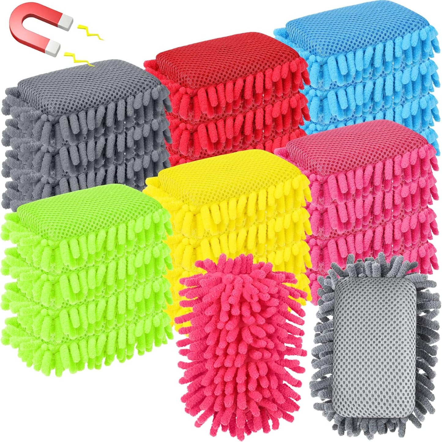 24 Pcs Magnetic Whiteboard Erasers for School and Office Use