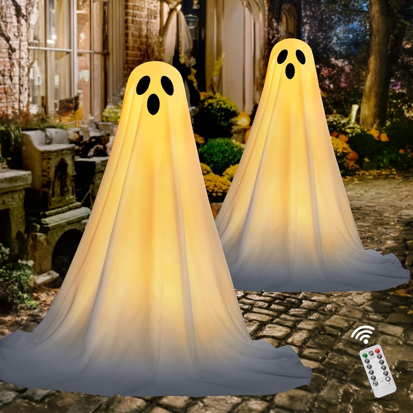 47 in Light Up Ghost Decorations for Spooky Halloween Fun