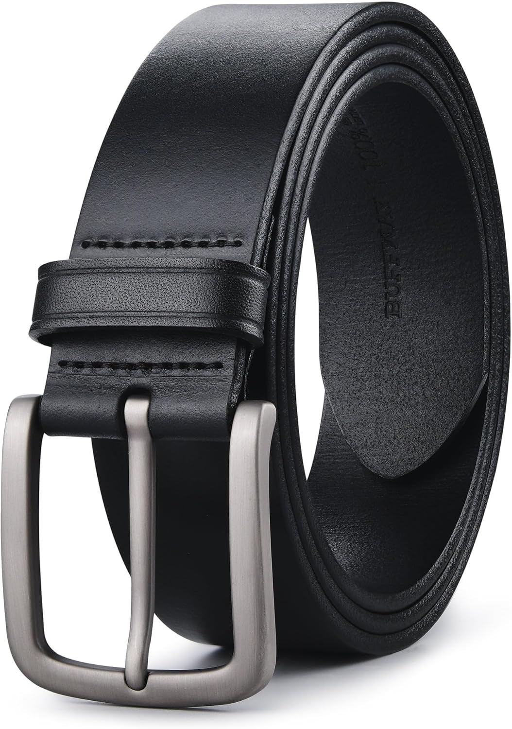 Buffway Men's Leather Belt - Handmade Top-Grain Leather Style